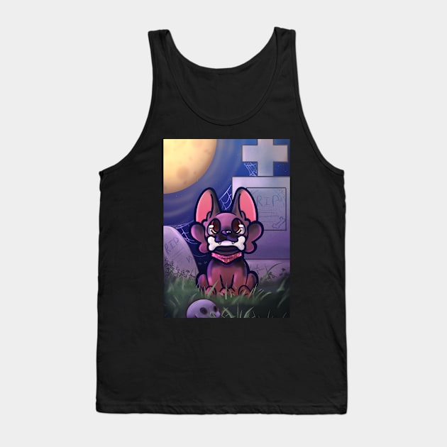 Puppy with a bone in mouth Tank Top by OrangeRamphasto